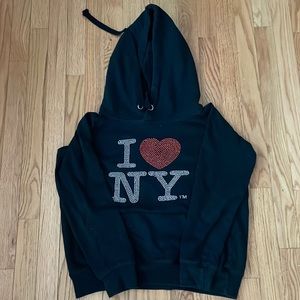 kids black super cute super sparkley I ❤️ NY sweatshirt
